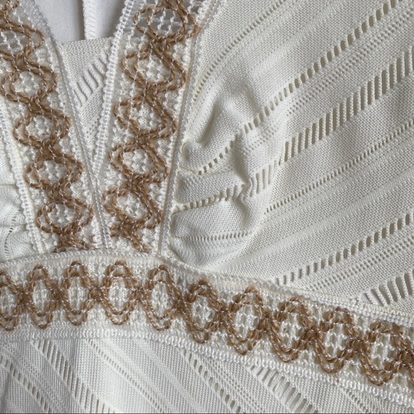 Donna - Cream and Beige Dress - Picture 3 of 4